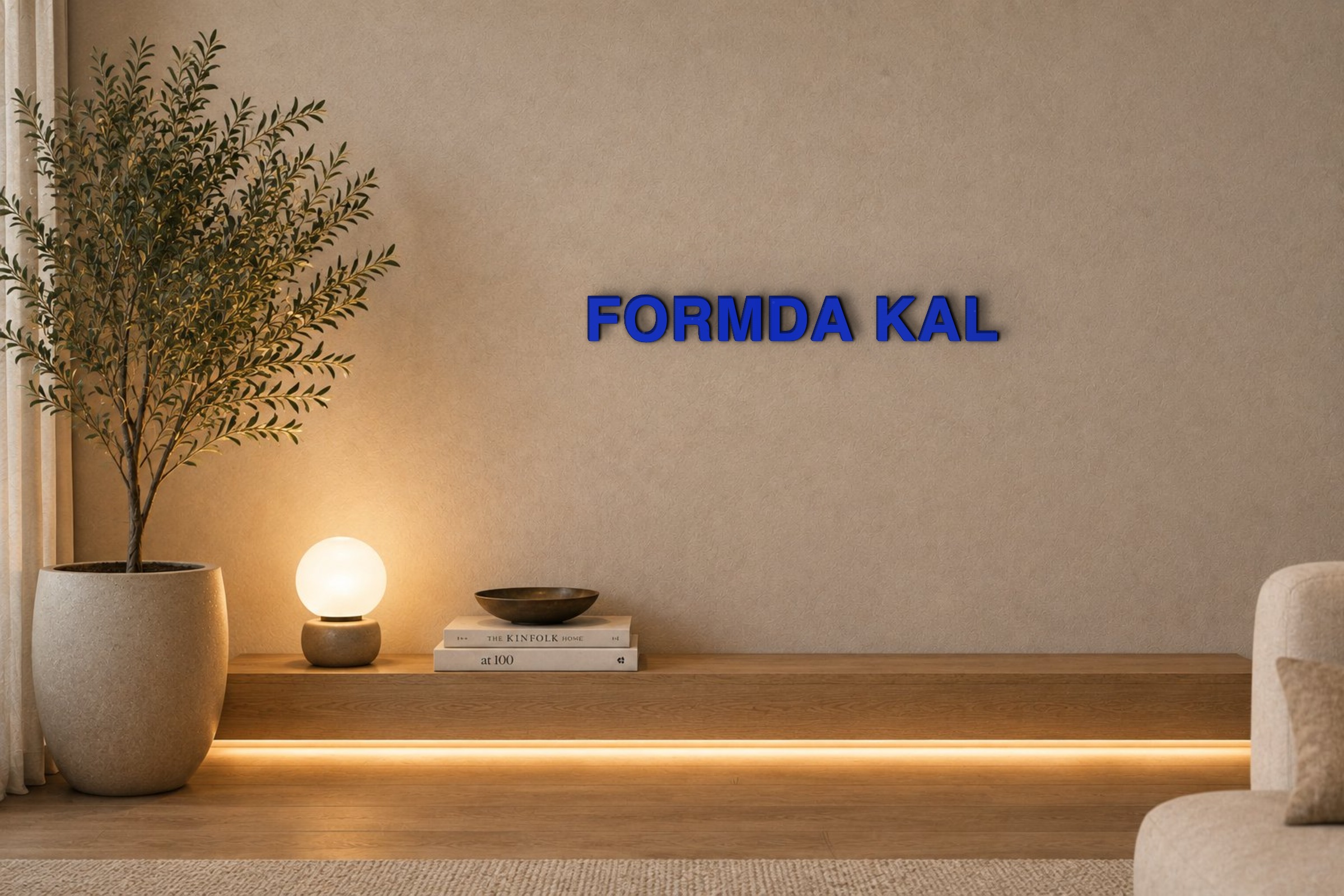 FORMDA KAL Özel 3D Tasarım Duvar Yazısı (navy blue) - 5 cm Yükseklik