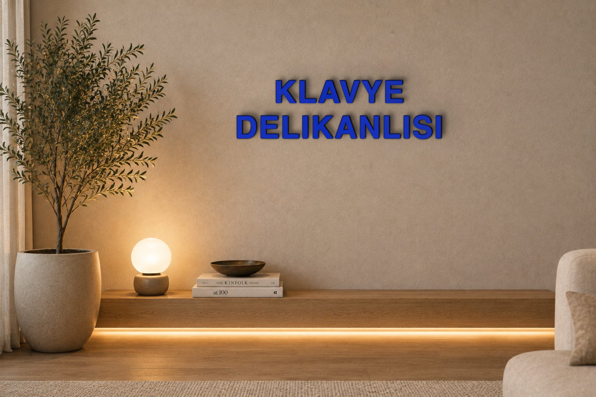 KLAVYE DELIKANLISI Özel 3D Tasarım Duvar Yazısı (navy blue) - 5 cm Yükseklik
