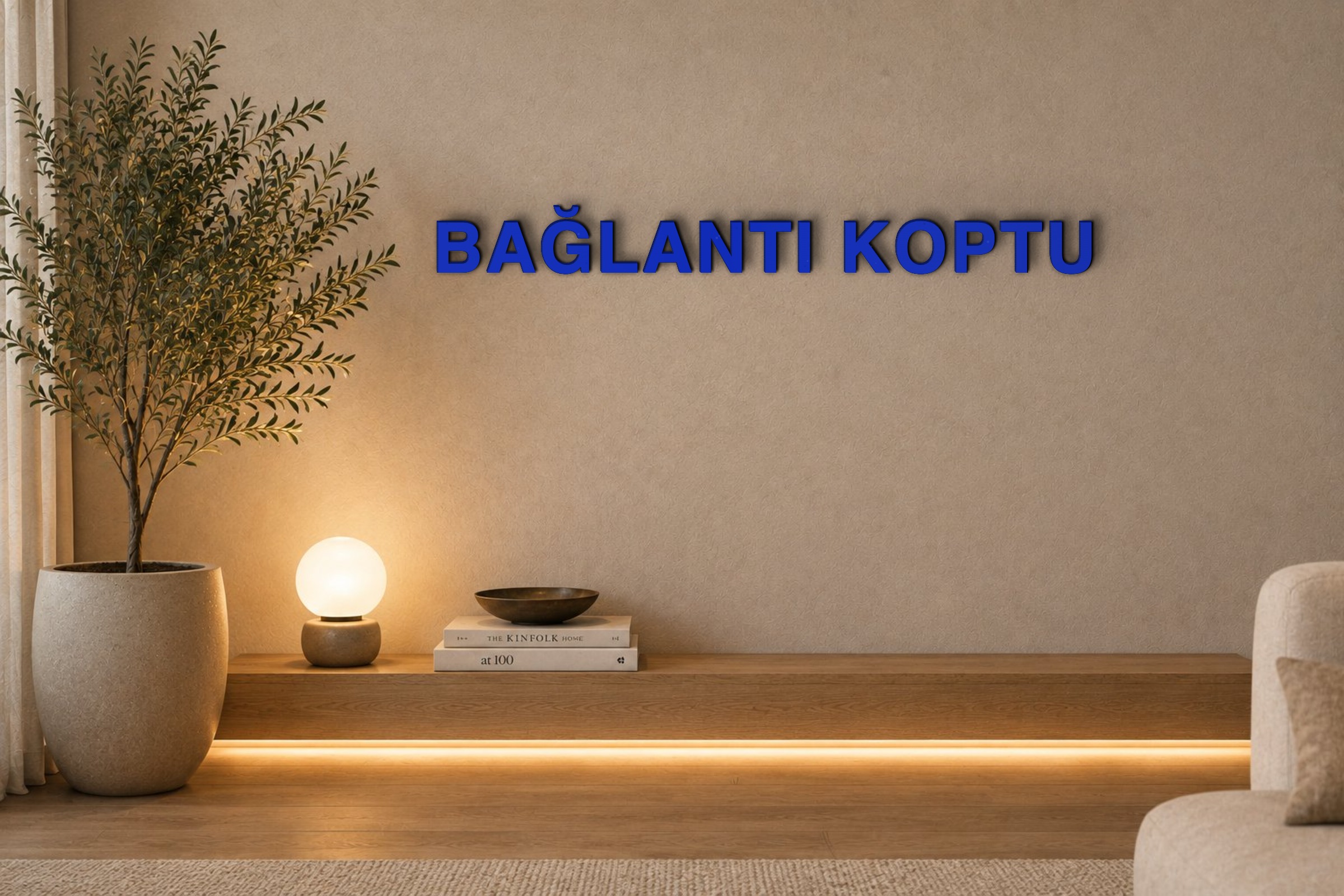 BAĞLANTI KOPTU Özel 3D Tasarım Duvar Yazısı (navy blue) - 5 cm Yükseklik