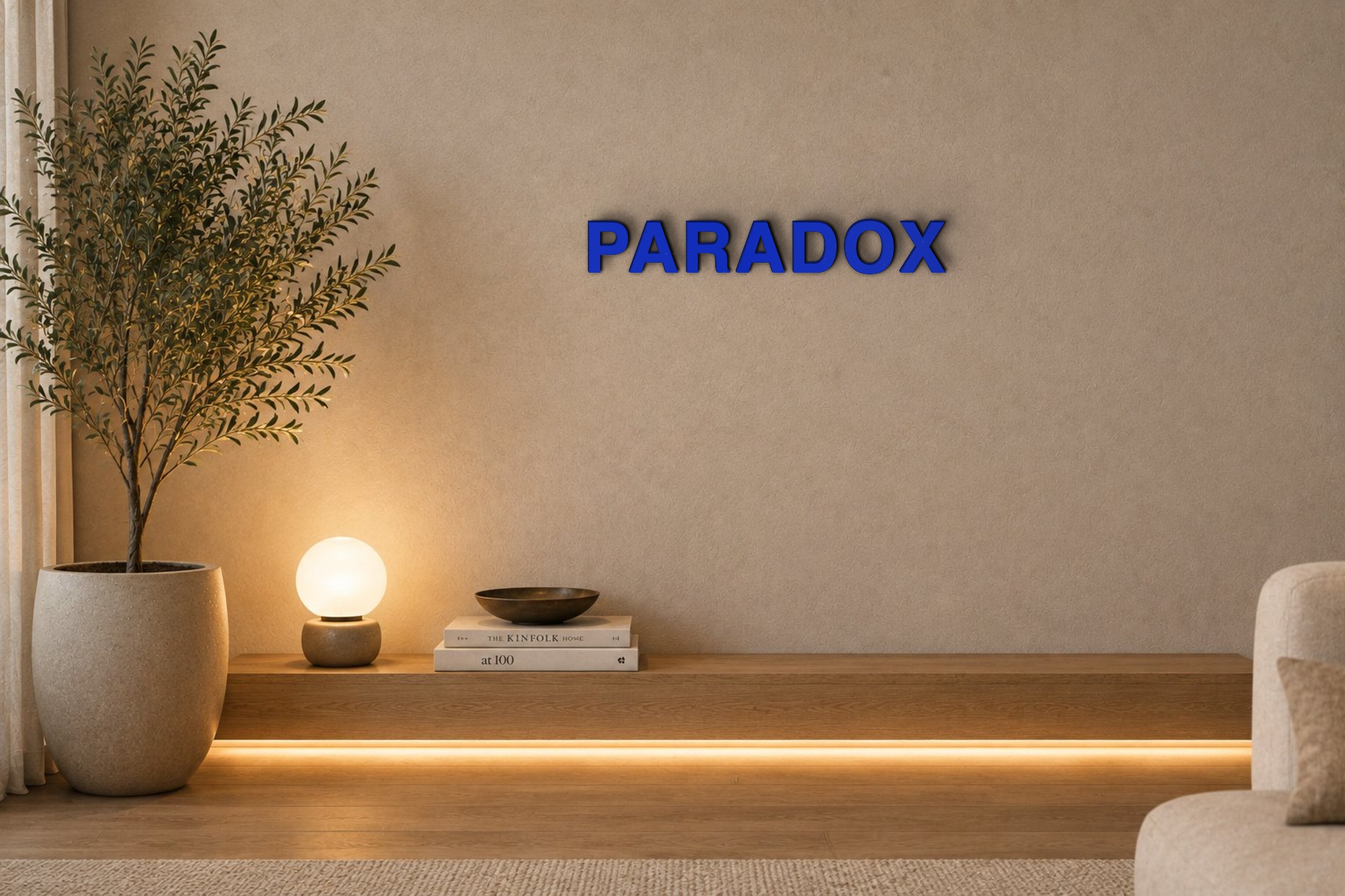 PARADOX Özel 3D Tasarım Duvar Yazısı (navy blue) - 5 cm Yükseklik