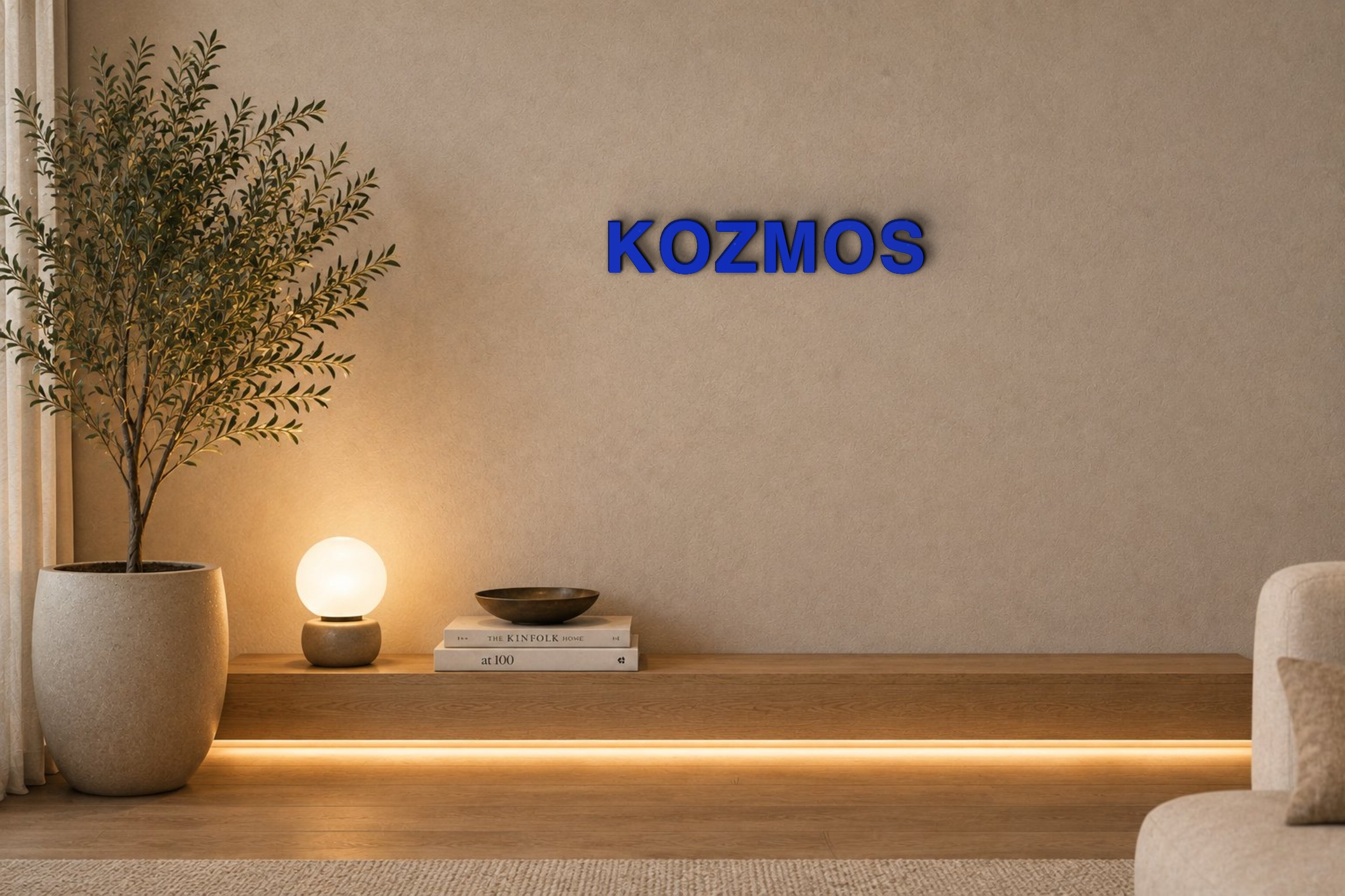 KOZMOS Özel 3D Tasarım Duvar Yazısı (navy blue) - 5 cm Yükseklik