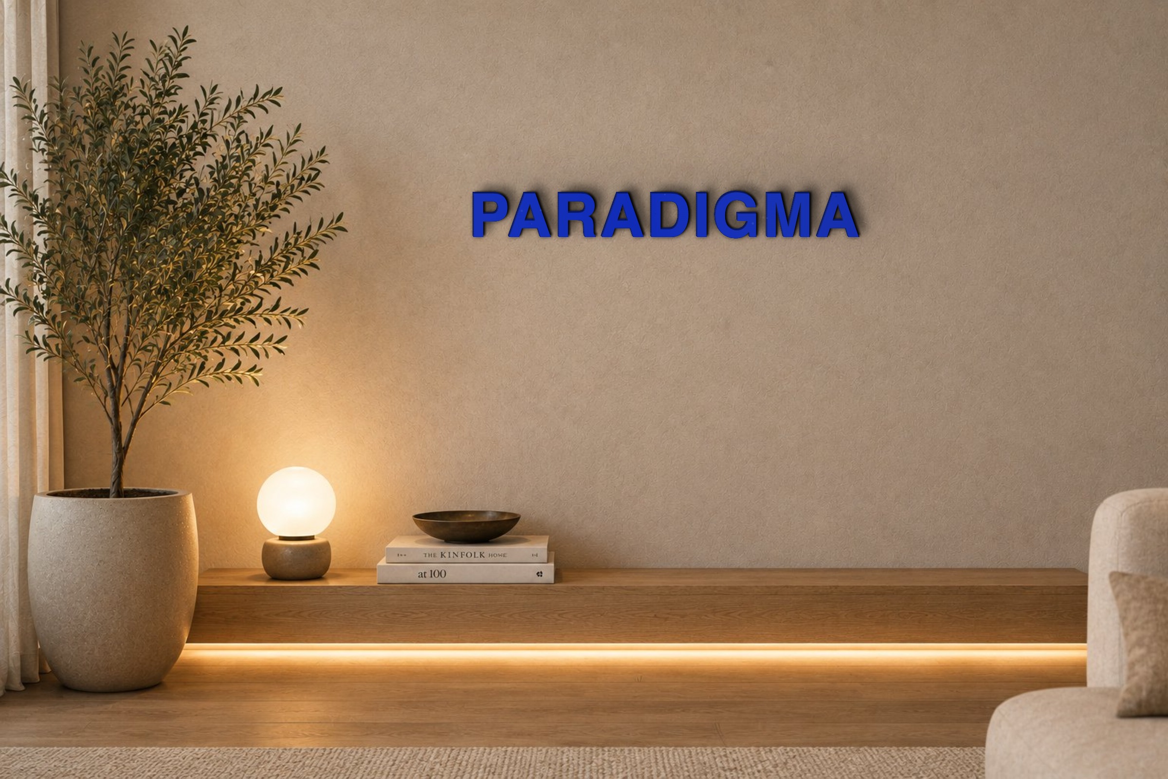 PARADIGMA Özel 3D Tasarım Duvar Yazısı (navy blue) - 5 cm Yükseklik