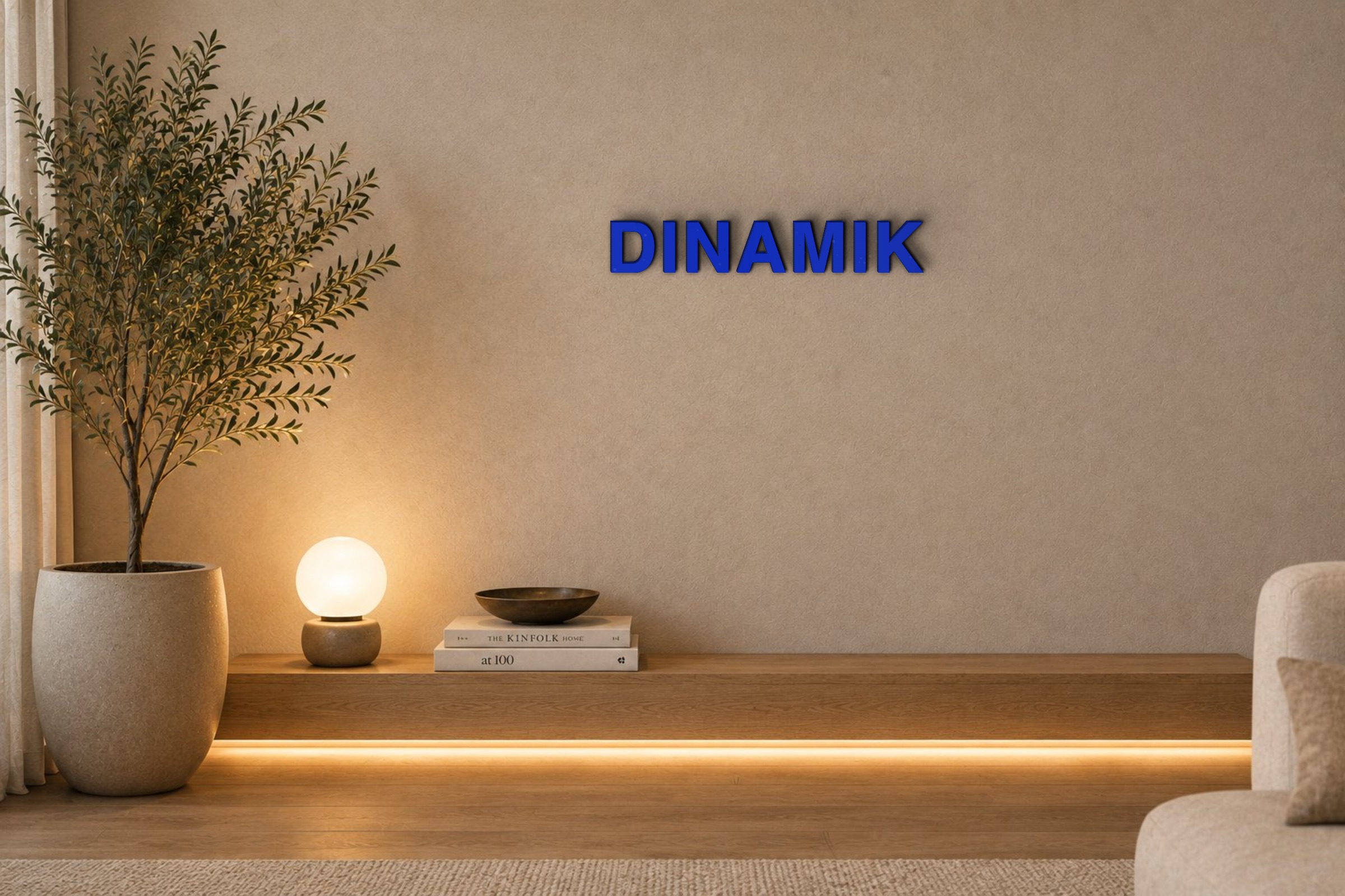 DINAMIK Özel 3D Tasarım Duvar Yazısı (navy blue) - 5 cm Yükseklik