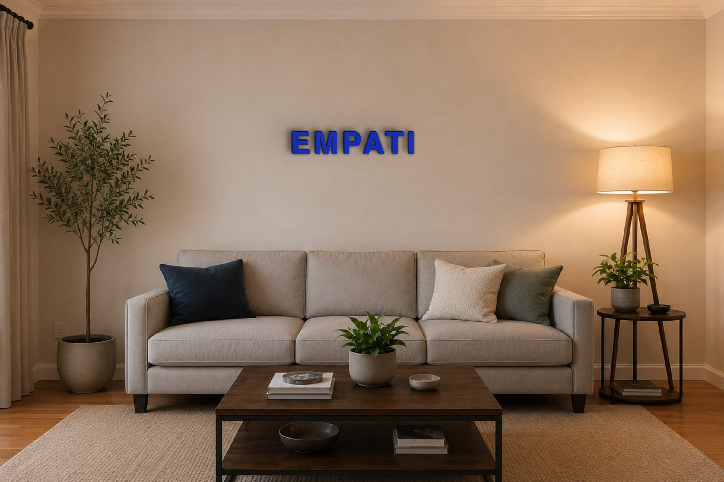 EMPATI Özel 3D Tasarım Duvar Yazısı (navy blue) - 10 cm Yükseklik