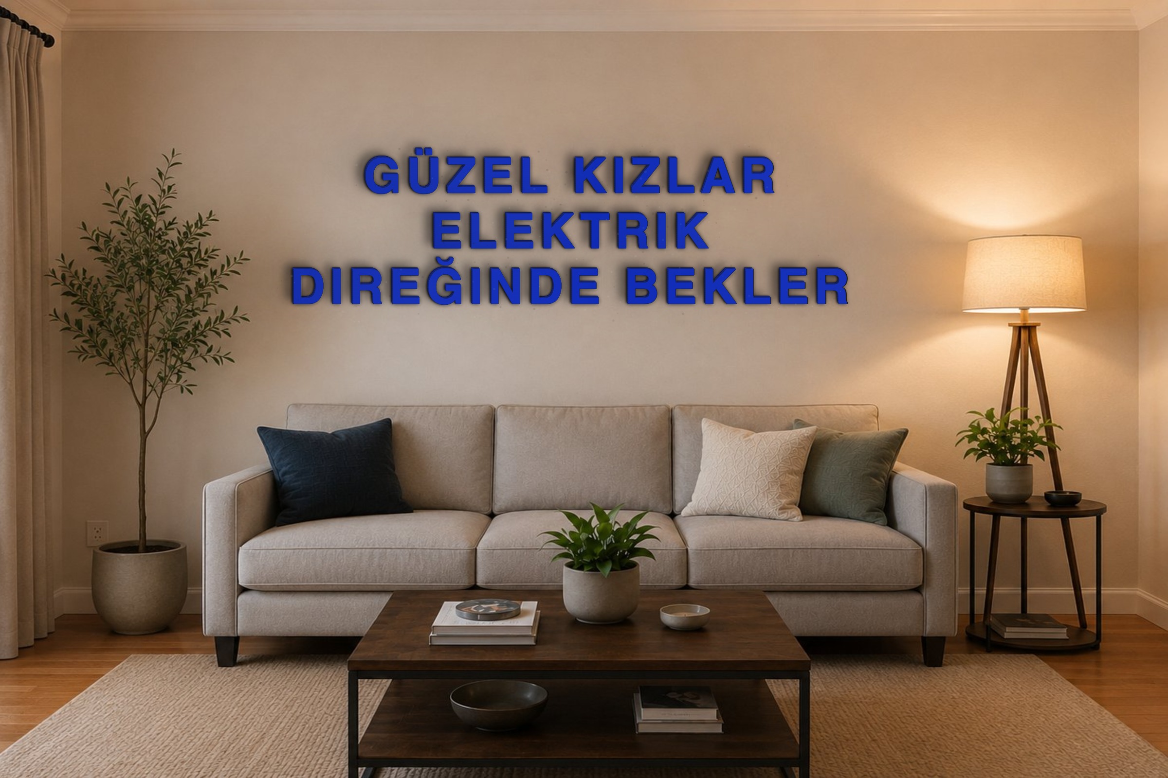 GÜZEL KIZLAR ELEKTRIK DIREĞINDE BEKLER Özel 3D Tasarım Duvar Yazısı (navy blue) - 10 cm Yükseklik