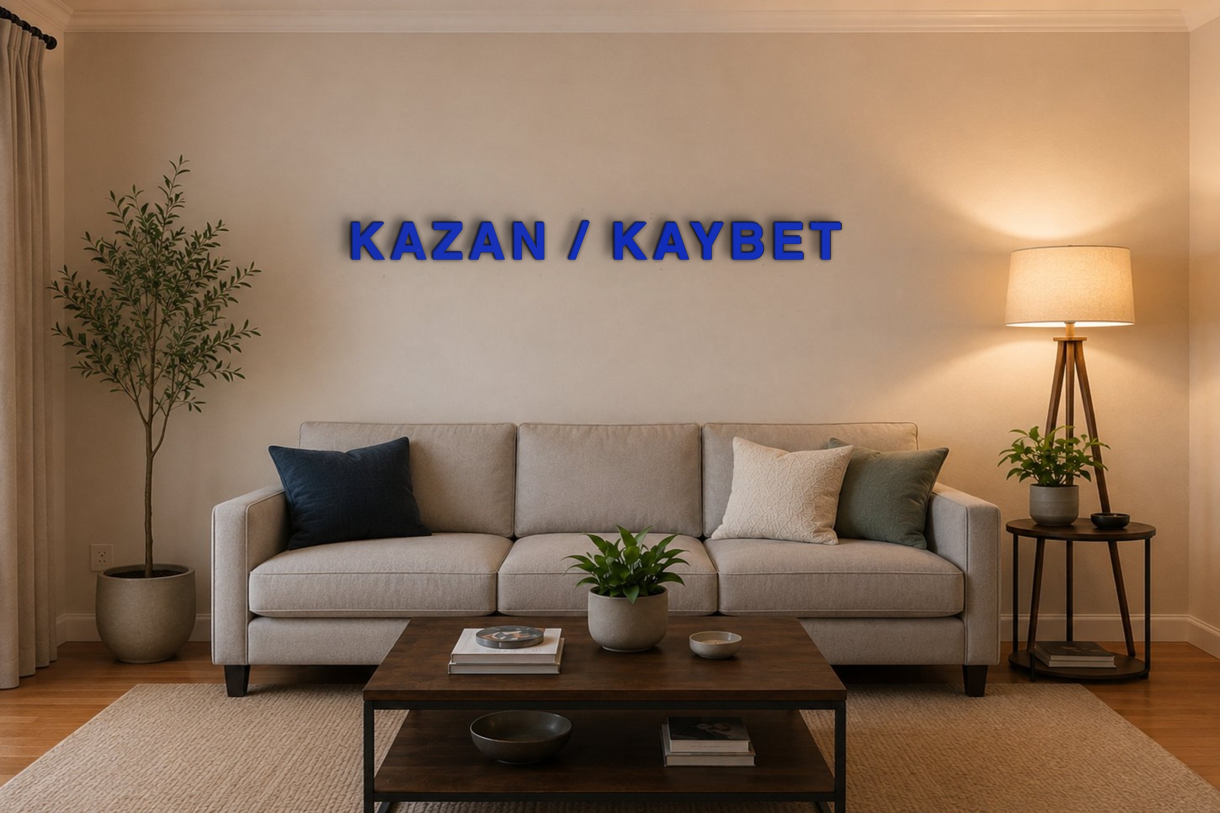 KAZAN / KAYBET Özel 3D Tasarım Duvar Yazısı (navy blue) - 10 cm Yükseklik